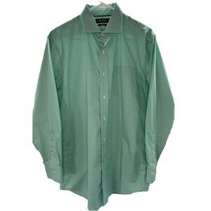 Men’s Ralph Lauren Button‎ Up Black Label Size 16 32/33 Long Sleeves Green Shirt